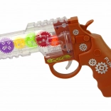 Jucărie Pistol cu Efecte Luminoase și Sonore Maro