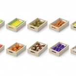 Fructe și legume de lemn în cutii Viga