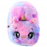 Rucsac de pluș pentru copii Unicorn albastru-roz pastel 20cm 3L