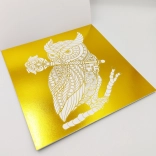 Carte de colorat cu motive metalice auriu/argintiu