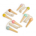 Sfoară de sărit pentru copii Bigjigs Toys cu mânere din lemn