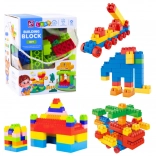 Set de construcție spațială cuburi colorate 100 buc