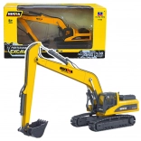 excavator cu șenile din metal cu braț mobil Huina 1:50 galben