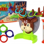 Joc de îndemânare pentru familie – aruncat inele pe ren