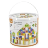 viga cuburi educative din lemn 100 buc – litere și cifre