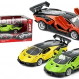 Mașinuță de curse metalică cu mecanism de întoarcere de 12 cm