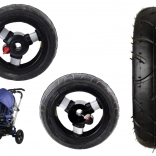 Roată față din plastic cu anvelopă pneumatică din cauciuc PRO 700