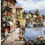 Pictură diamantată la malul mării 30x40cm