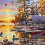 Pictură cu diamante Șantier naval 30 × 40 cm