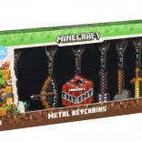 Breloc din metal Minecraft, 6 bucăți în pachet Deluxe