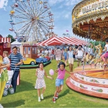 Puzzle Ravensburger Vintage Fairground Fun, 1000 piese