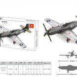 Set de construcție avion militar 258 piese
