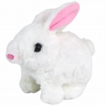 Iepuraș interactiv care umblă cu blană scurtă albă