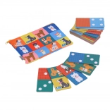 Petit Collage domino 2-în-1 căței și numere