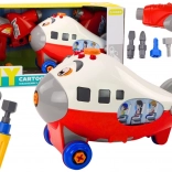 Avion desenat de asamblat DIY – roșu