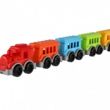 Trenuleț din plastic cu 4 vagoane în plasă