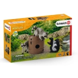 Schleich 42532 Poznele cu alune Raton Skunk viața sălbatică