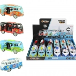 autobuz retro cu mecanism de inerție, lumină și sunet 12 cm