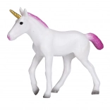 Figurină din plastic Unicorn cu coamă roz