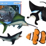 Set figurine animale marine rechin delfin pisică-de-mare 5 bucăți