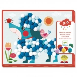 Colaje cu pompoane Joaca cățeilor de la Djeco