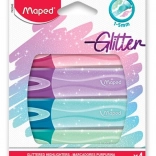 Maped evidențiatoare Classic Glitter, set 4 buc