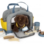 Câine de pluș cu set de îngrijire de la Small Foot