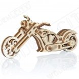 Puzzle 3D din lemn motocicletă CHOPPER – mini model, 22 piese