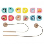Cubika Ce mâncăm – set de înșirat din lemn