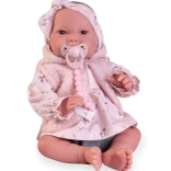 Păpușă realistă bebeluș Sweet Reborn Nica cu corp textil 42 cm