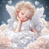 Pictură cu diamante Îngeraș 30x40 cm