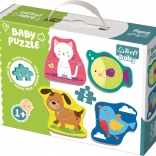 Trefl Baby puzzle – animalele de casă 1+