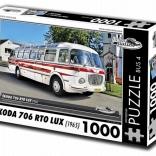 Puzzle Retro-mașini Škoda 706 RTO LUX autobuz 1000 piese