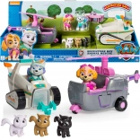 Paw Patrol set de salvare Skye și Everest – elicopter, snowmobil și figurine de pisoiași