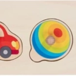 Puzzle din lemn cu piese de introdus Jucăriile mele Goki