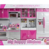 Bucătărie modernă pentru copii cu accesorii pe baterii, 39 de piese