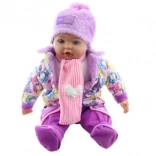 Păpușă bebeluș fetiță 50 cm cu inimioare