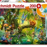 Puzzle Schmidt Zâne în pădure 200 piese cu cadou baghetă zânatică