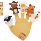 Păpuși degetar animale domestice de la fermă, 5 buc
