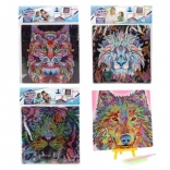 Pictură cu diamante pe carton 20x20 cm Animale