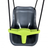 Leagăn pentru copii din plastic cu centură de siguranță, antracit