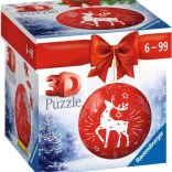 Ravensburger 3D puzzleball ornament de Crăciun roșu 54 piese