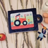 Cărticică textilă activă LILLIPUTIENS – măgărușul Ignace la fermă 18 luni+