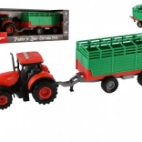 Tractor Zetor cu remorcă din plastic 36 cm cu lumină și sunet