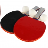Set de tenis de masă: 2 palete + 3 mingi în husă