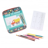 Petit Collage cum să desenezi vehicule – set creativ pentru copii