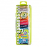 Tempera Jolly - 12 culori + argintiu și auriu