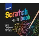 Tablou de zgâriere bloc 14x10cm mix/curcubeu