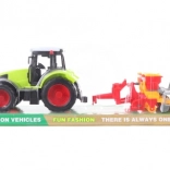 Tractor din plastic cu remorcă de însămânțare