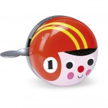 Clopoțel retro pentru bicicletă roșu cu călăreț